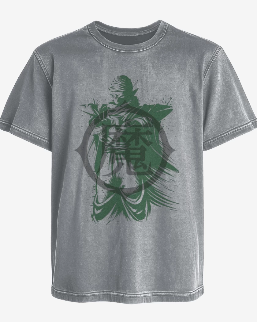 Polera desgastada Gris Melange de Piccolo