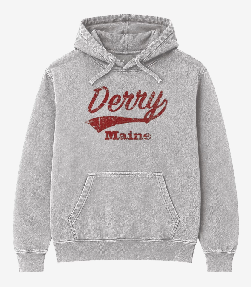 Poleron Canguro Acid Wash Gris Melange de Derry