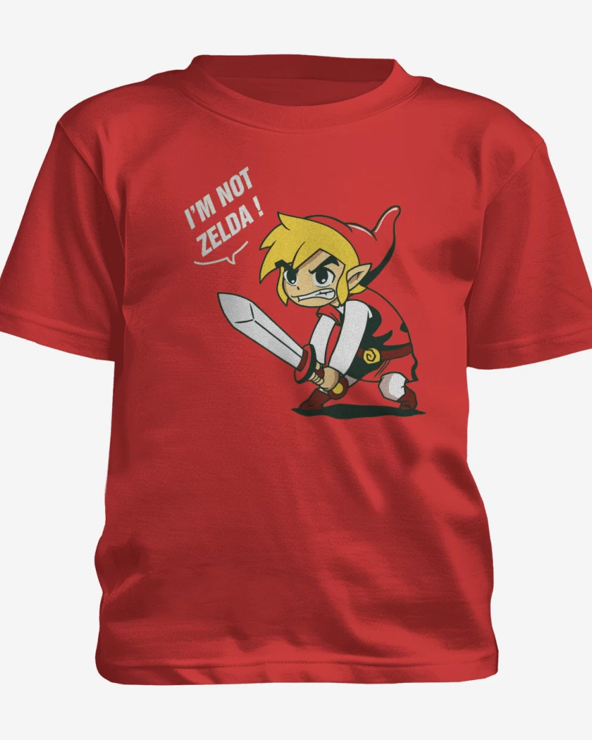 Polera de niño Rojo de No soy zelda