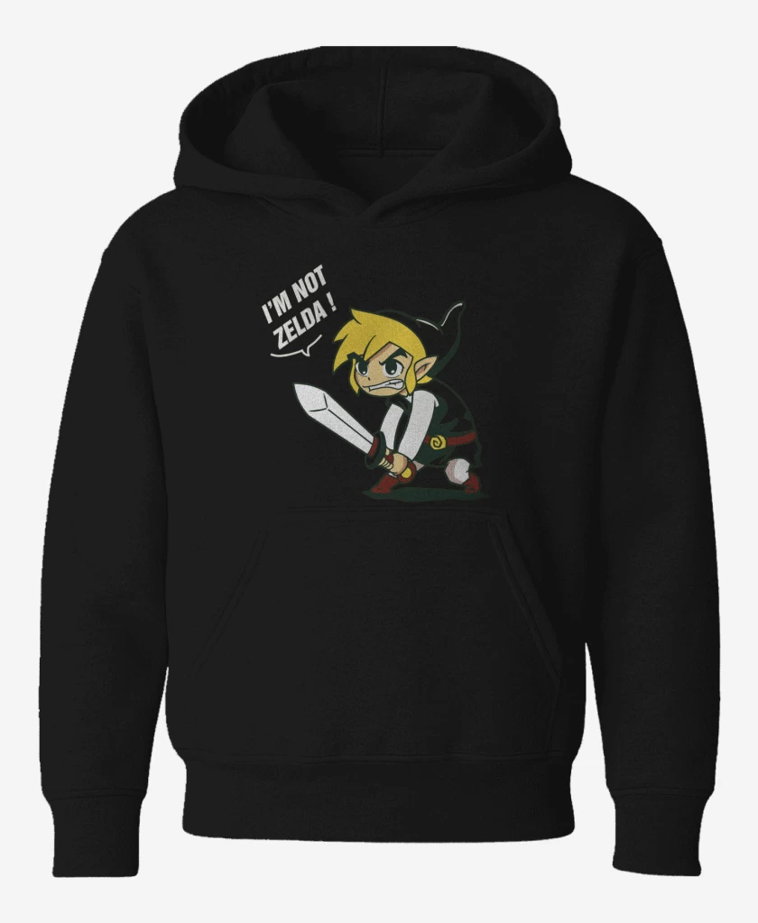Poleron de niño Negro de No soy zelda