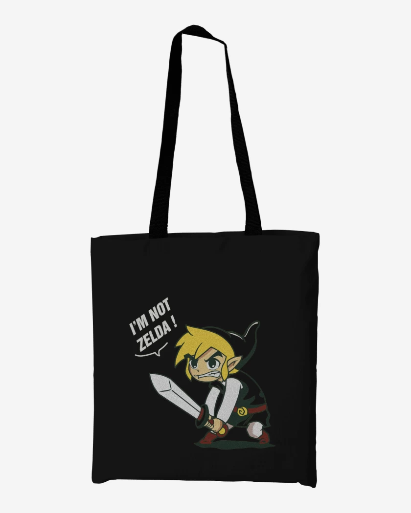 Totebag Negro de No soy zelda