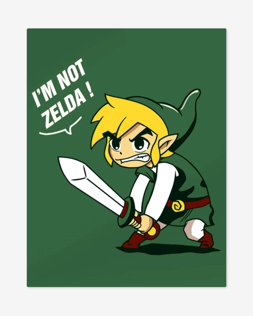 Print metalico Verde jade de No soy zelda