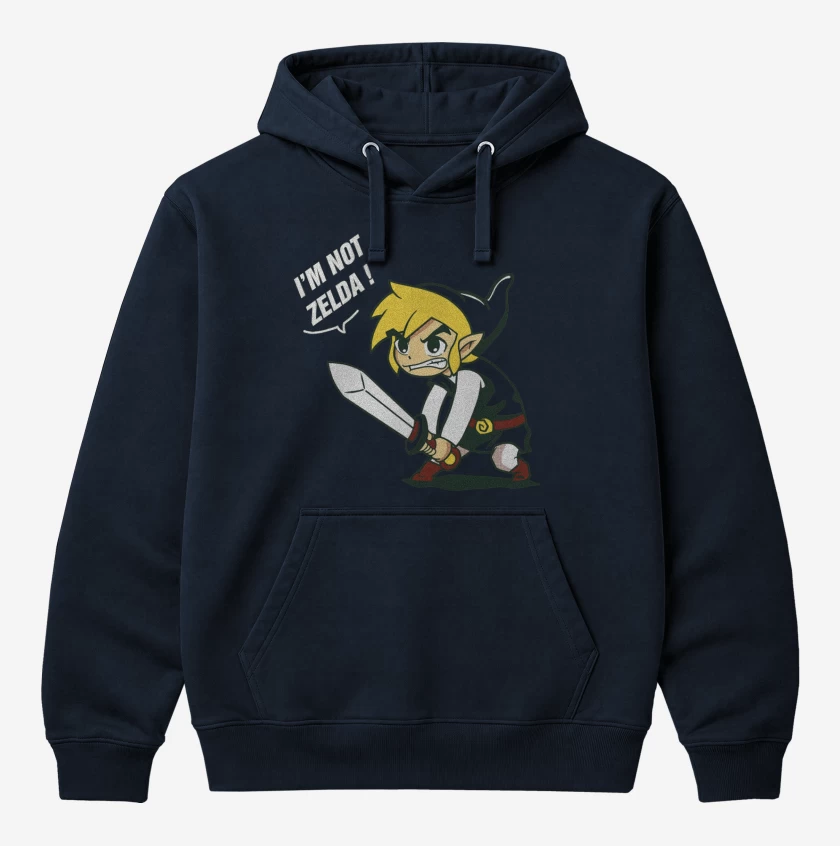 Polerón Canguro Azul Marino de No soy zelda