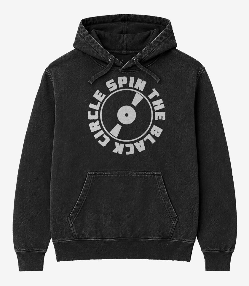 Poleron Canguro Acid Wash Negro de Spin the black 2