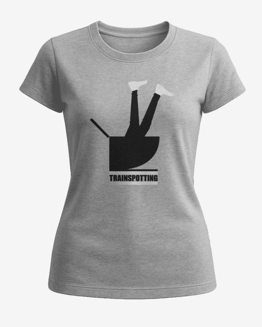 Polera de Mujer Gris Melange de Trains Taza 