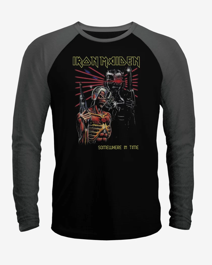 Polera Raglan Negro / Negro Heather de Somewhere in time