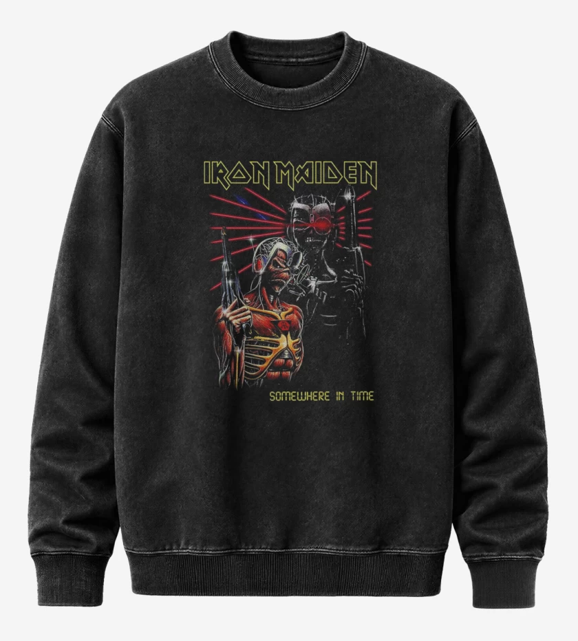 Poleron Polo Acid Wash Negro de Somewhere in time