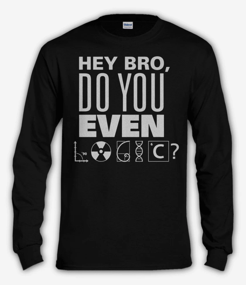 Polera manga larga Negro de Do you even logic?