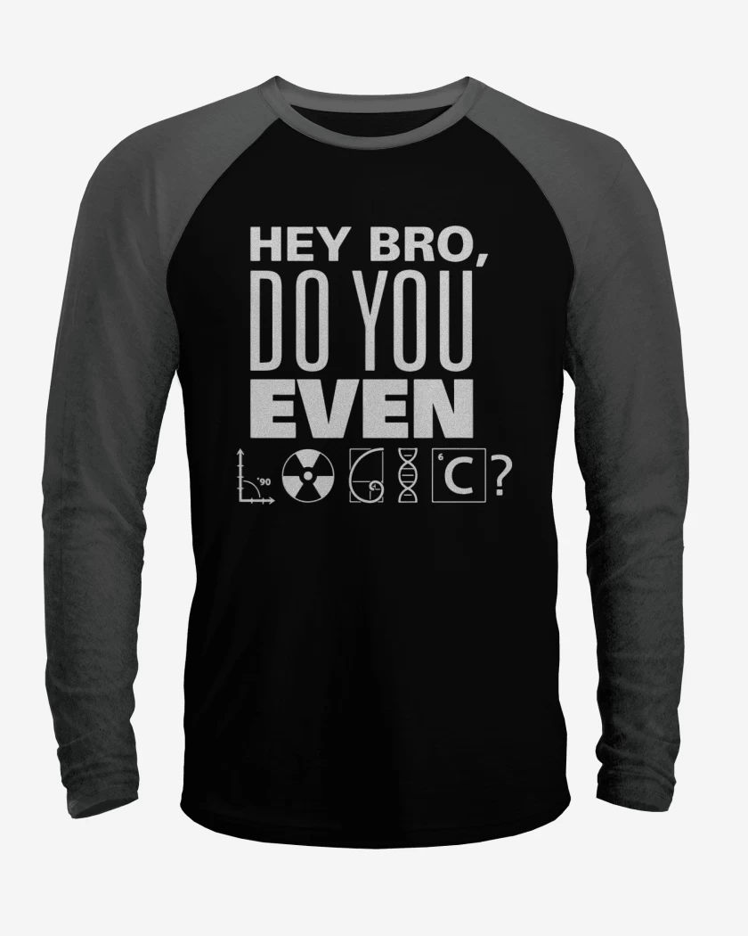 Polera Raglan Negro / Negro Heather de Do you even logic?