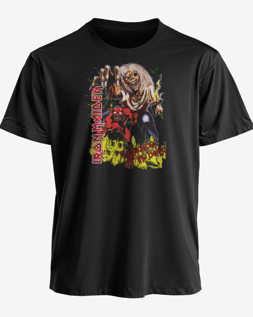 Polera premium Negro de The number of the beast