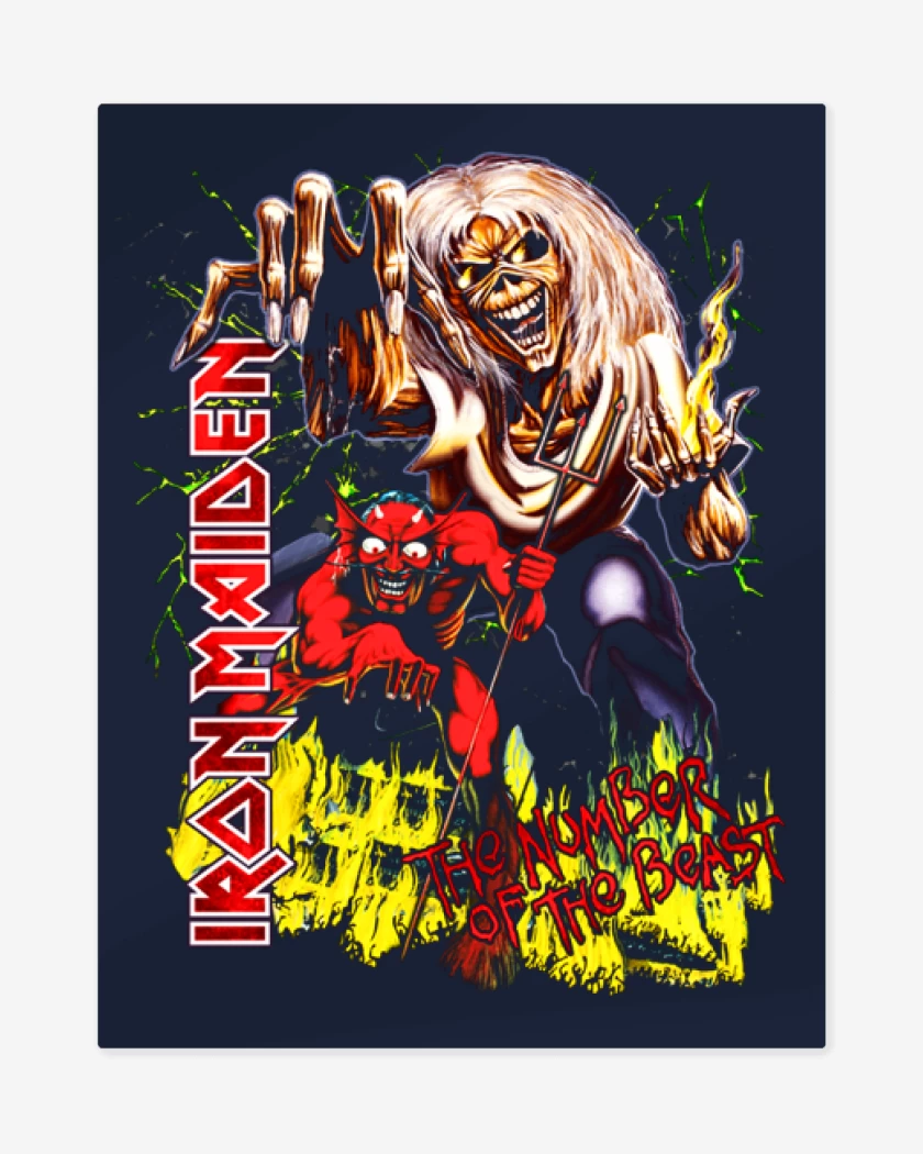 Print metalico The number of the beast