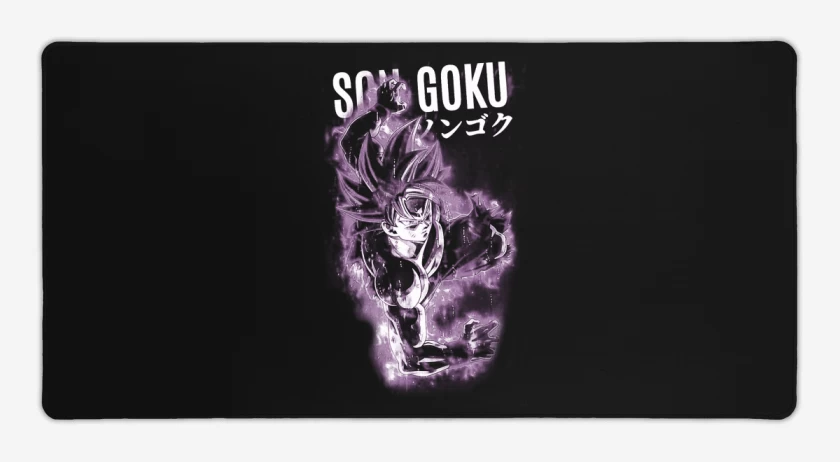 Mouse pad Gamer Negro de Son goku miggate