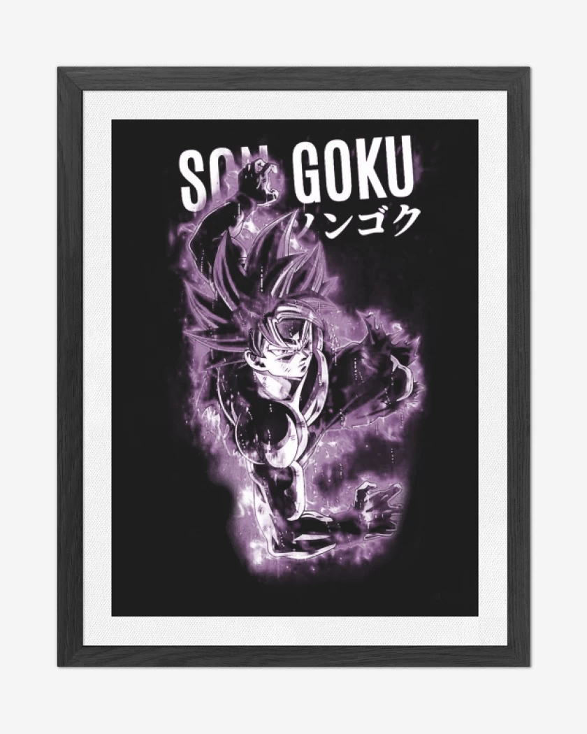 Cuadro decorativo Negro de Son goku miggate