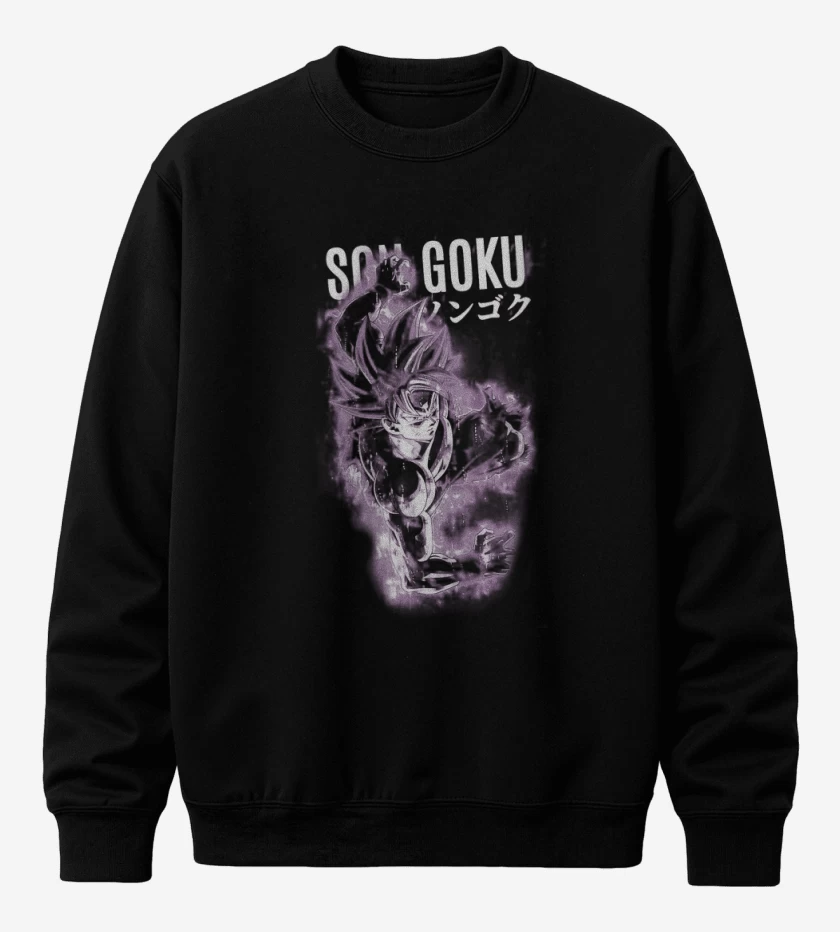 Poleron polo Negro de Son goku miggate