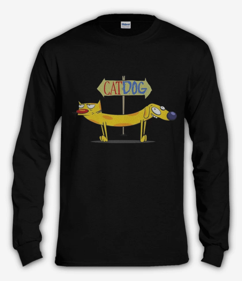 Polera manga larga Negro de CatDog