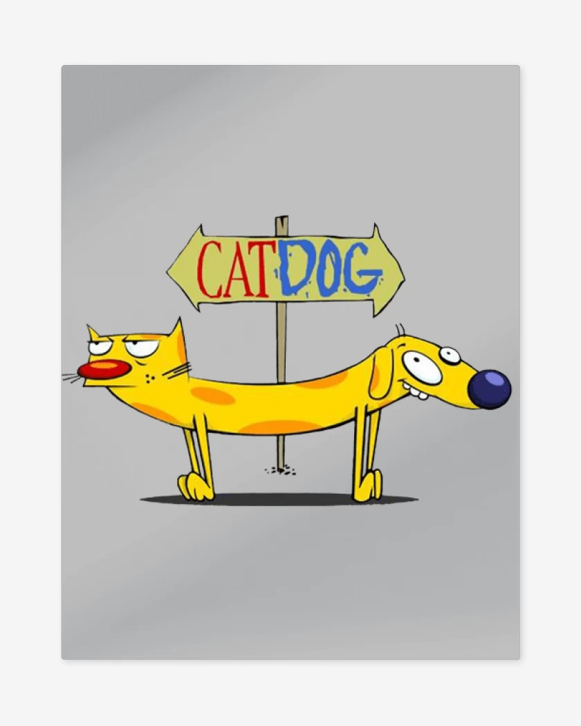 Print metalico Gris Melange de CatDog