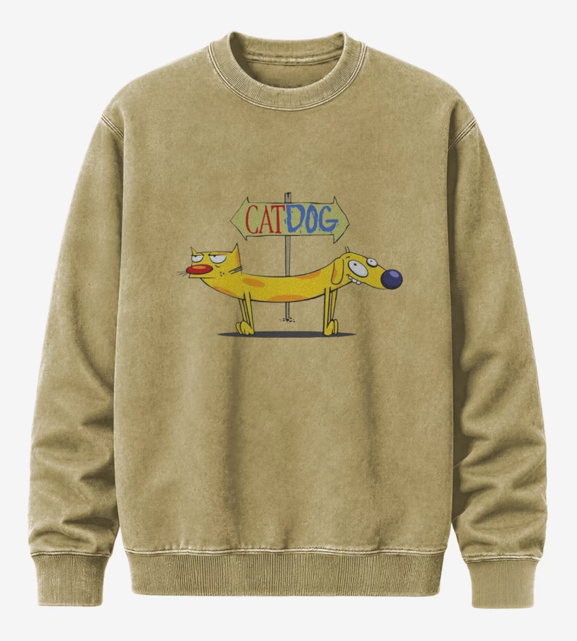 Poleron Polo Acid Wash Beige de CatDog