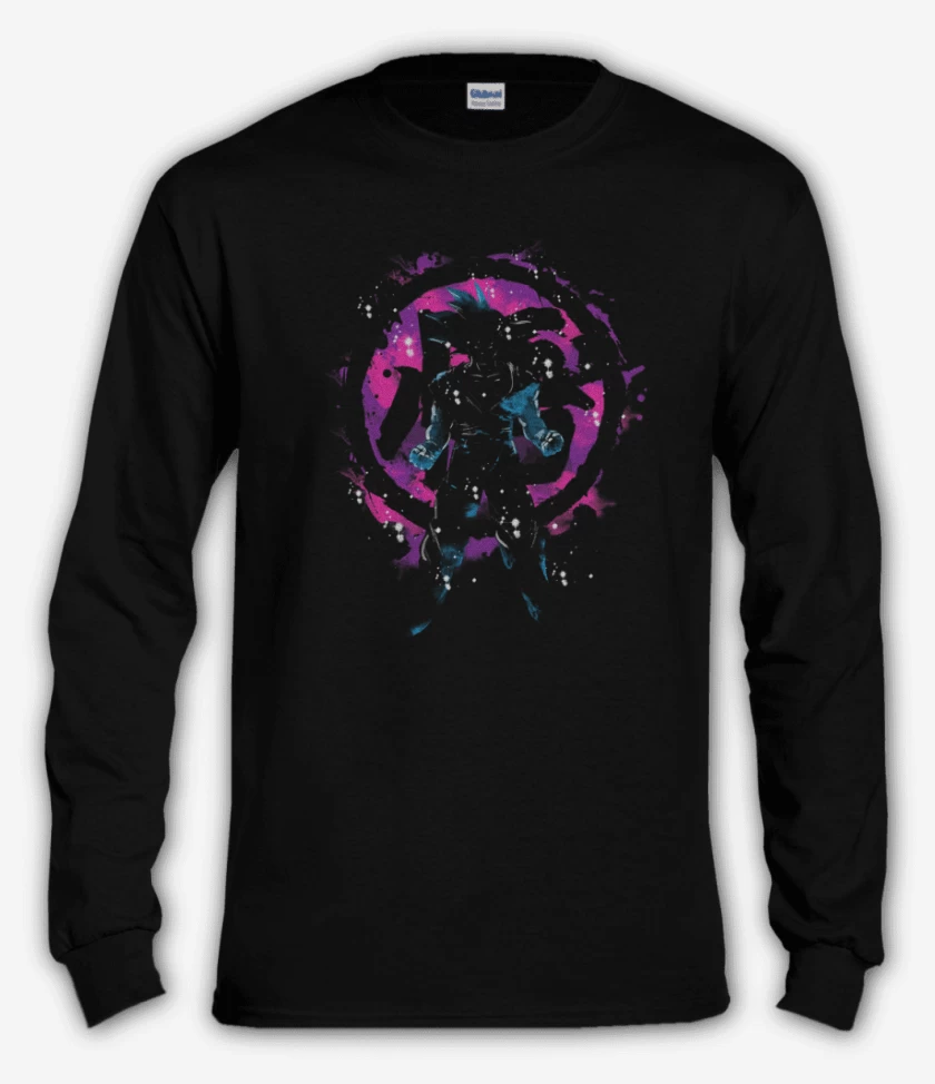 Polera manga larga Negro de Hola soy goku