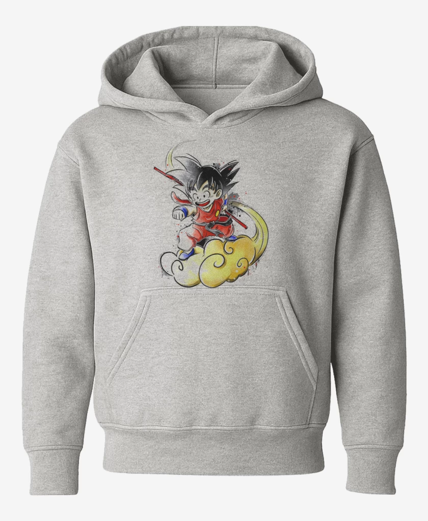 Poleron de niño Gris Melange de Goku jr