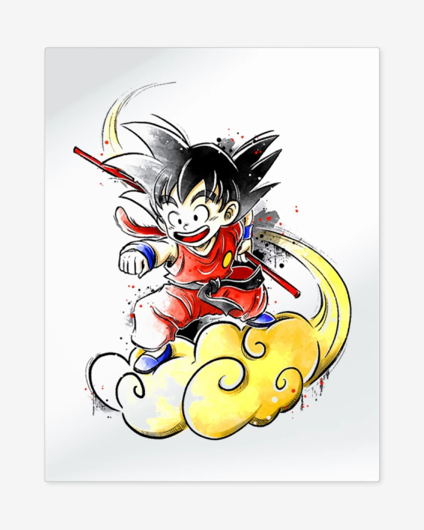 Print metalico Blanco de Goku jr