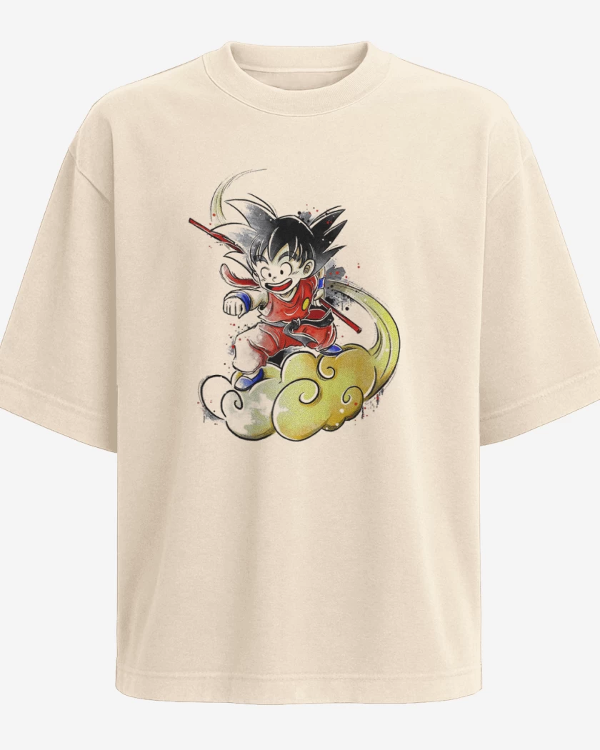 Polera Oversize Beige de Goku jr