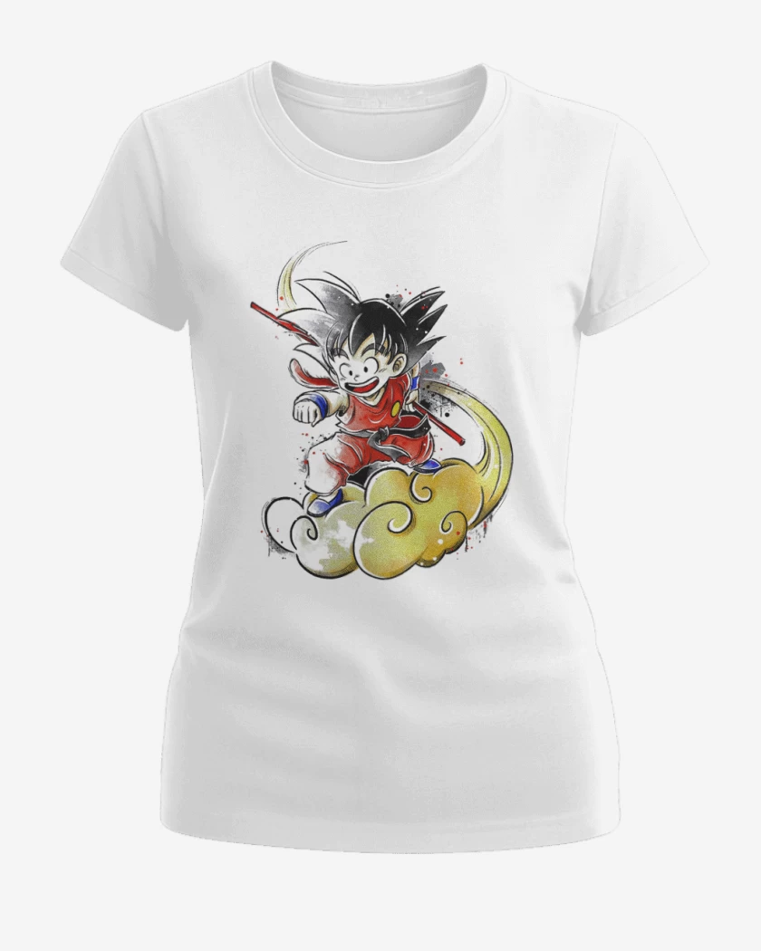 Polera de Mujer Blanco de Goku jr