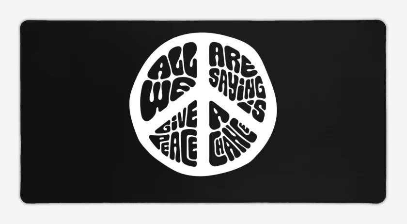 Mouse pad Gamer Negro de Oportunidad a la paz 