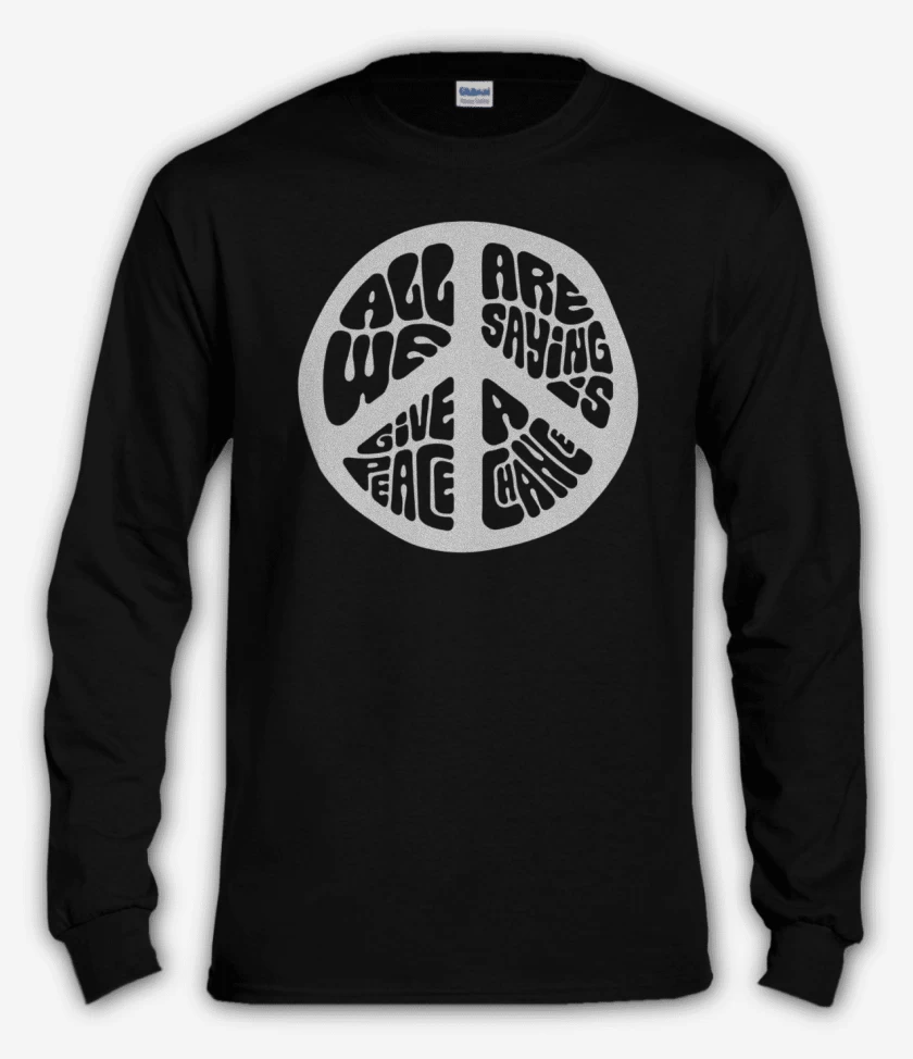 Polera manga larga Negro de Oportunidad a la paz 