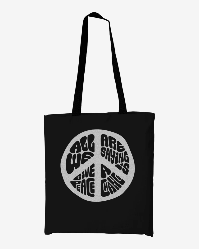 Totebag Negro de Oportunidad a la paz 