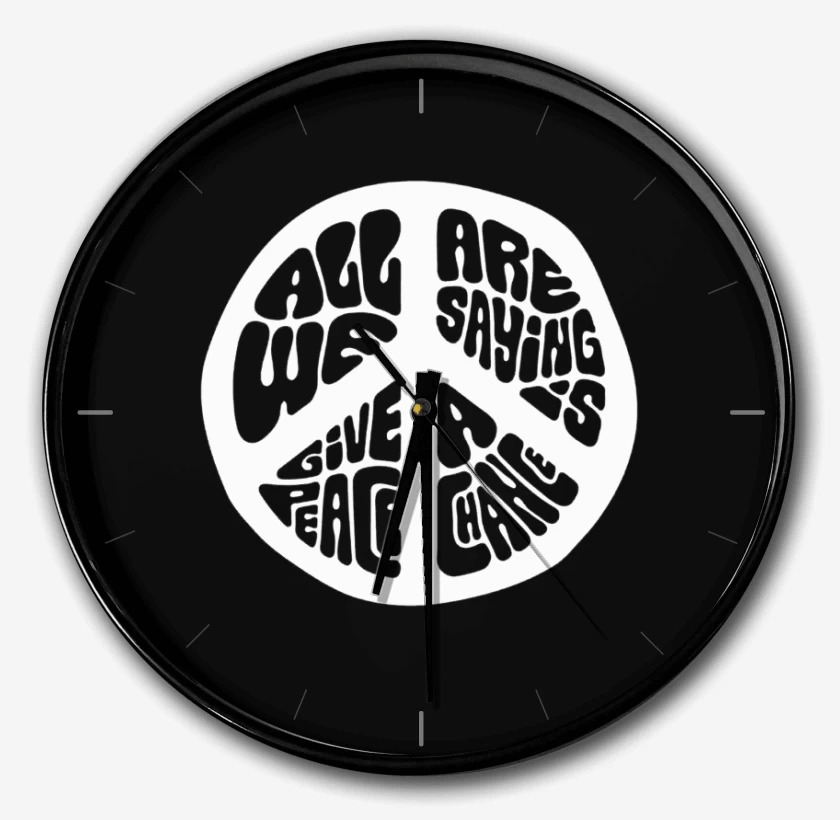Reloj Negro de Oportunidad a la paz 