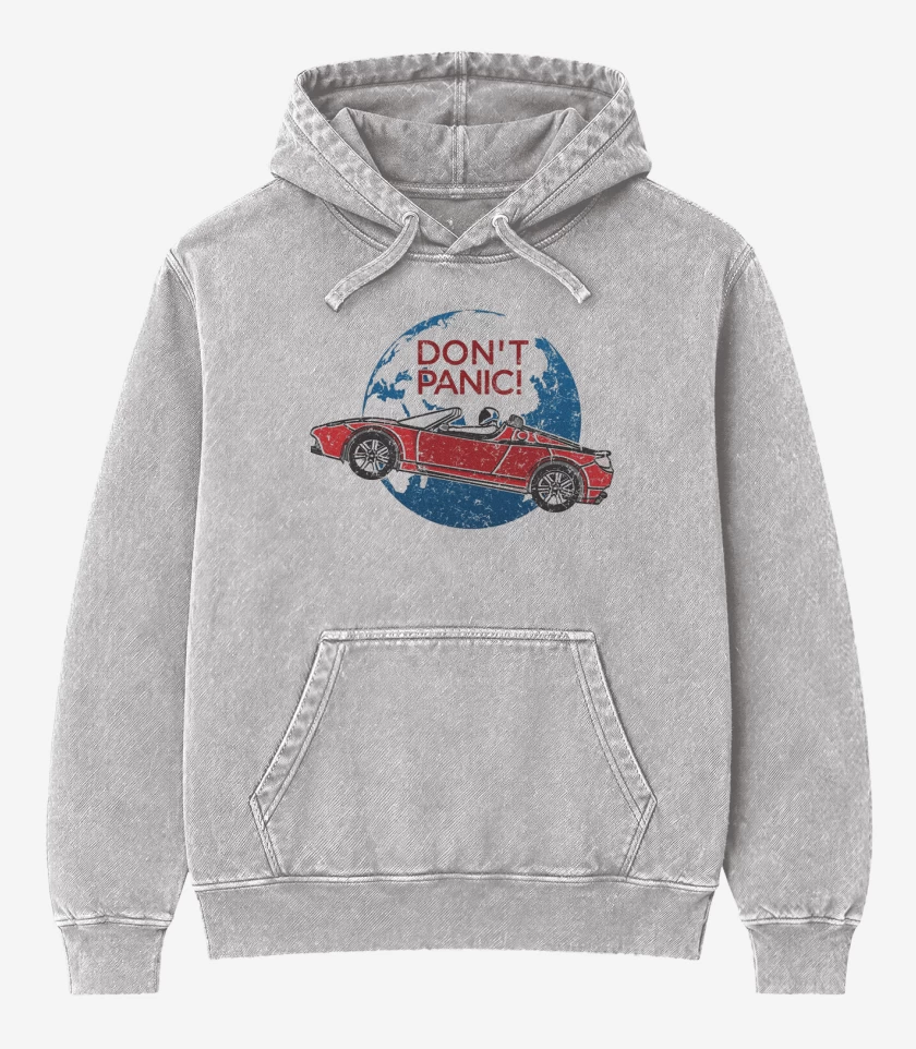 Poleron Canguro Acid Wash Gris Melange de Dont Panic 