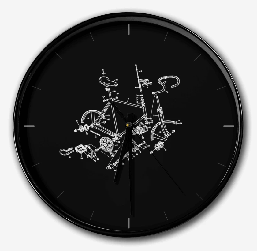Reloj Negro de Piezas Cleta 
