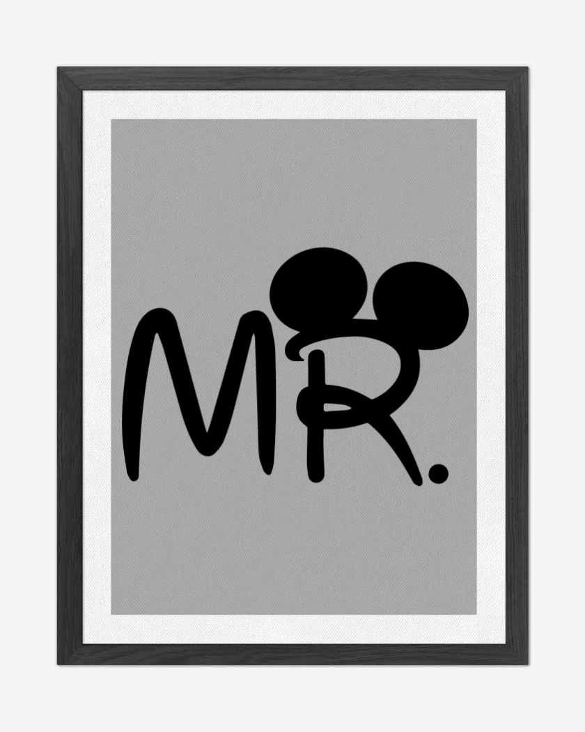Cuadro decorativo Gris Melange de Mickey Mr.