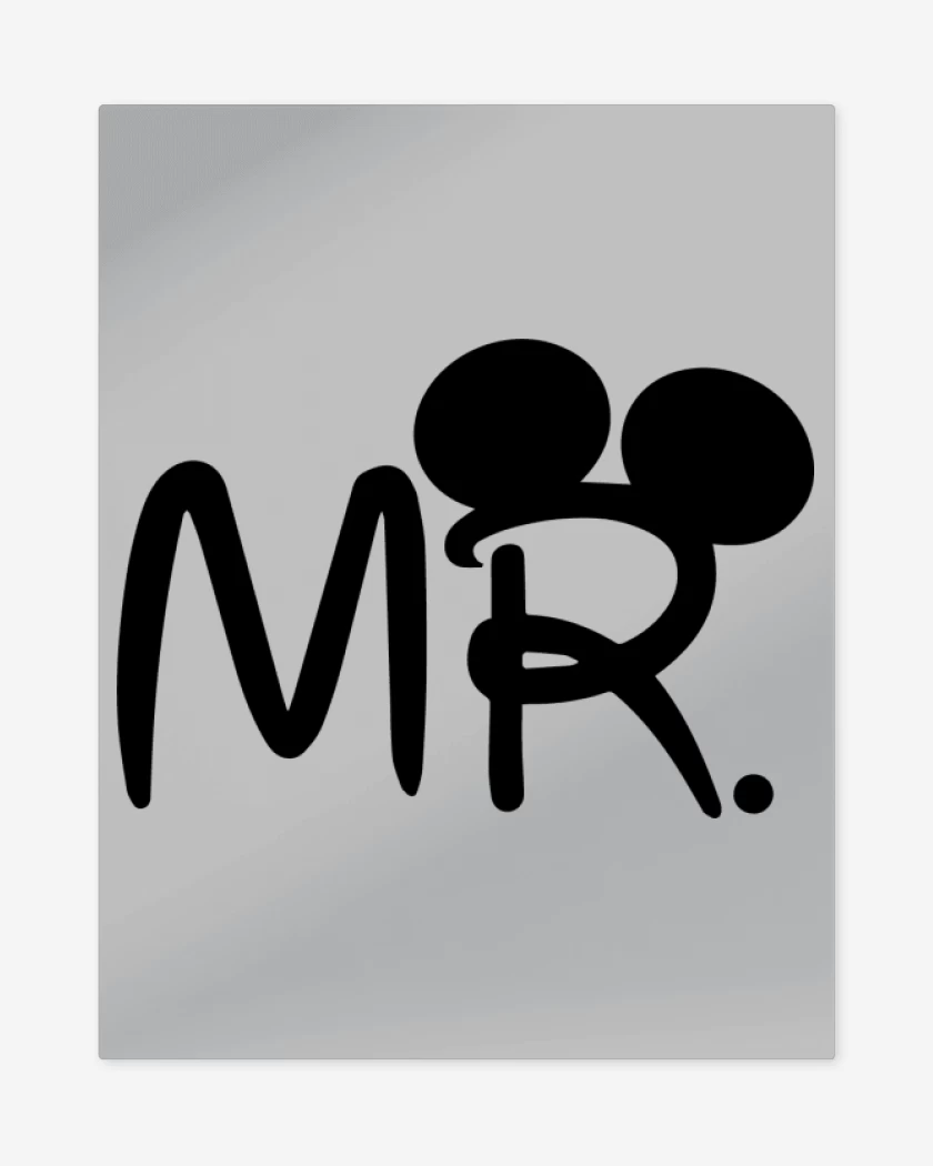Print metalico Gris Melange de Mickey Mr.