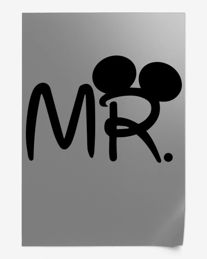 Print Gris Melange de Mickey Mr.