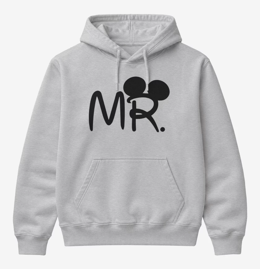 Poleron Canguro básico Gris Melange de Mickey Mr.