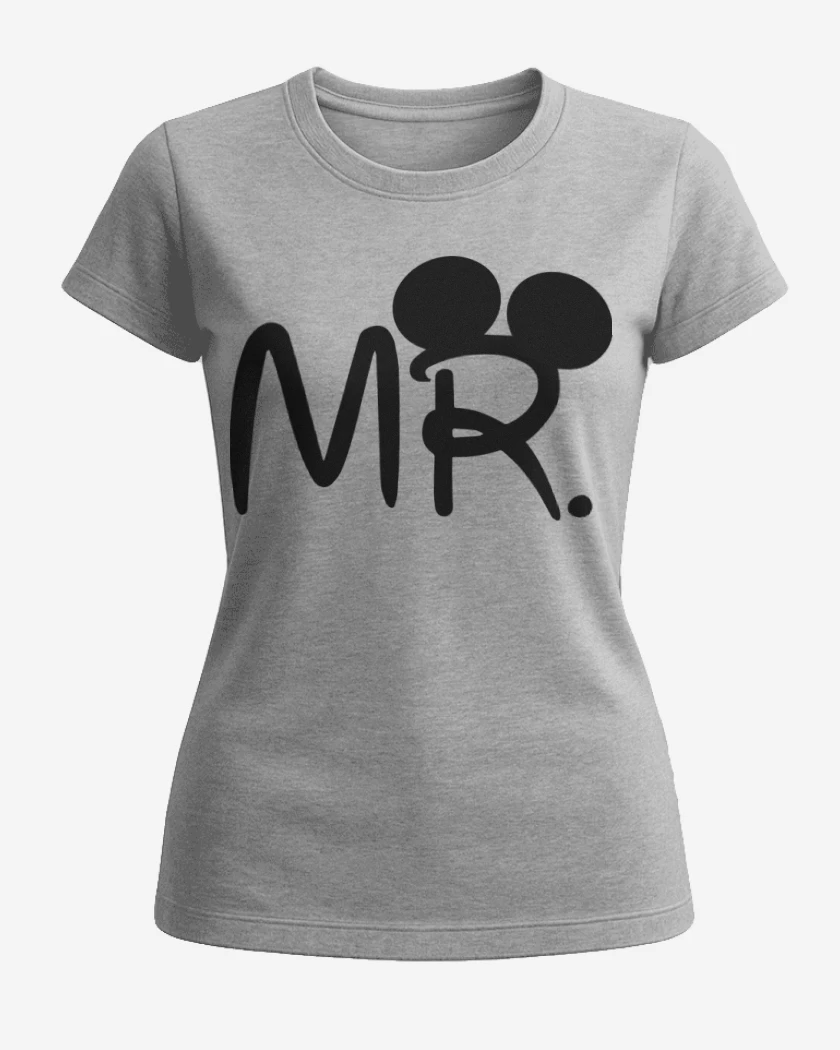 Polera de Mujer Gris Melange de Mickey Mr.