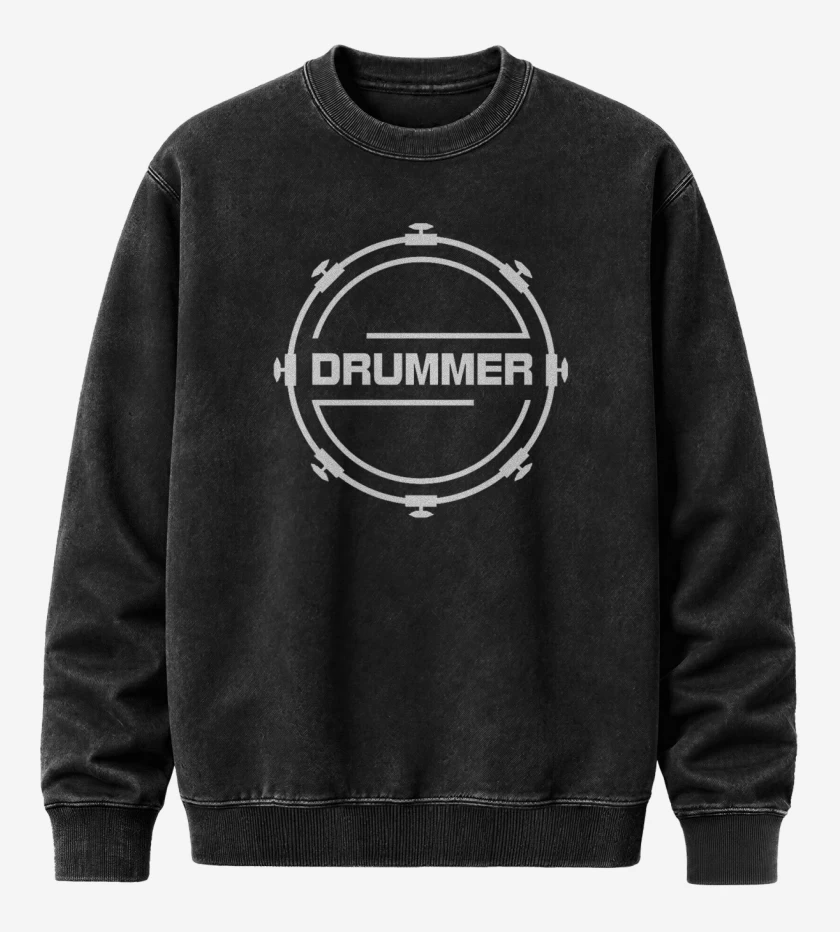 Poleron Polo Acid Wash Negro de Drummer 3 