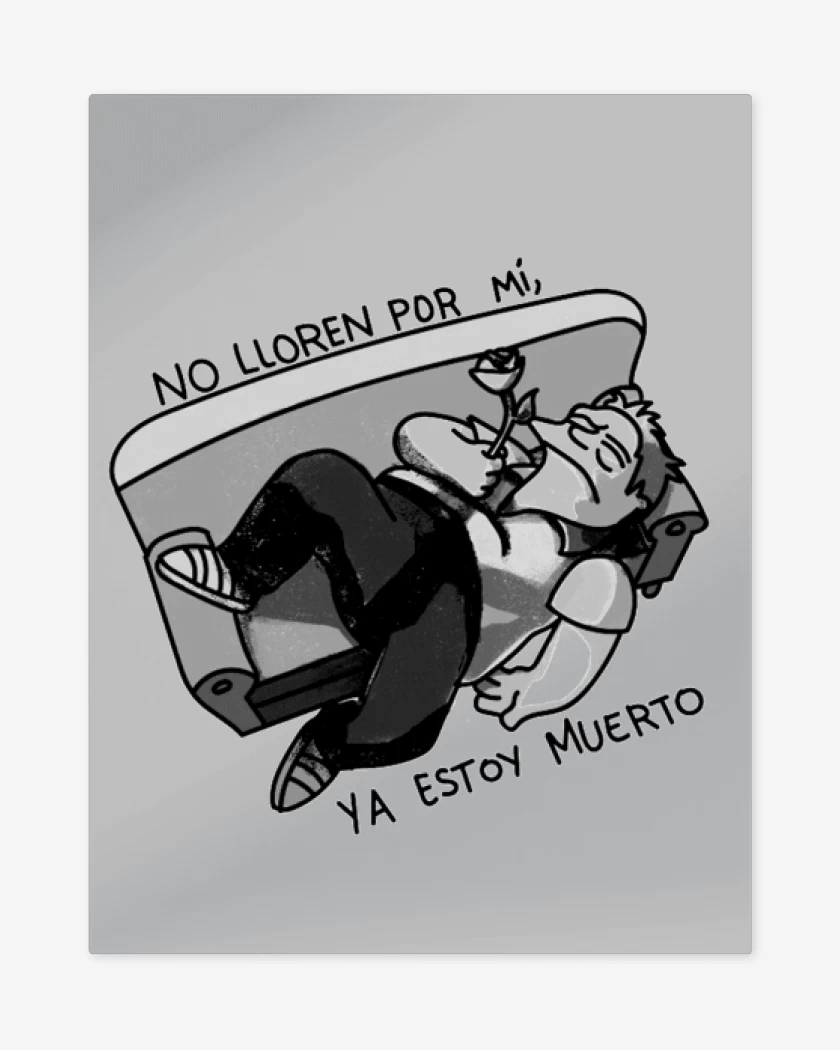 Print metalico No lloren por mi