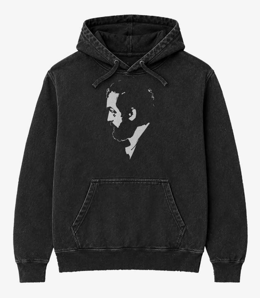 Poleron Canguro Acid Wash Negro de Kubrick 3