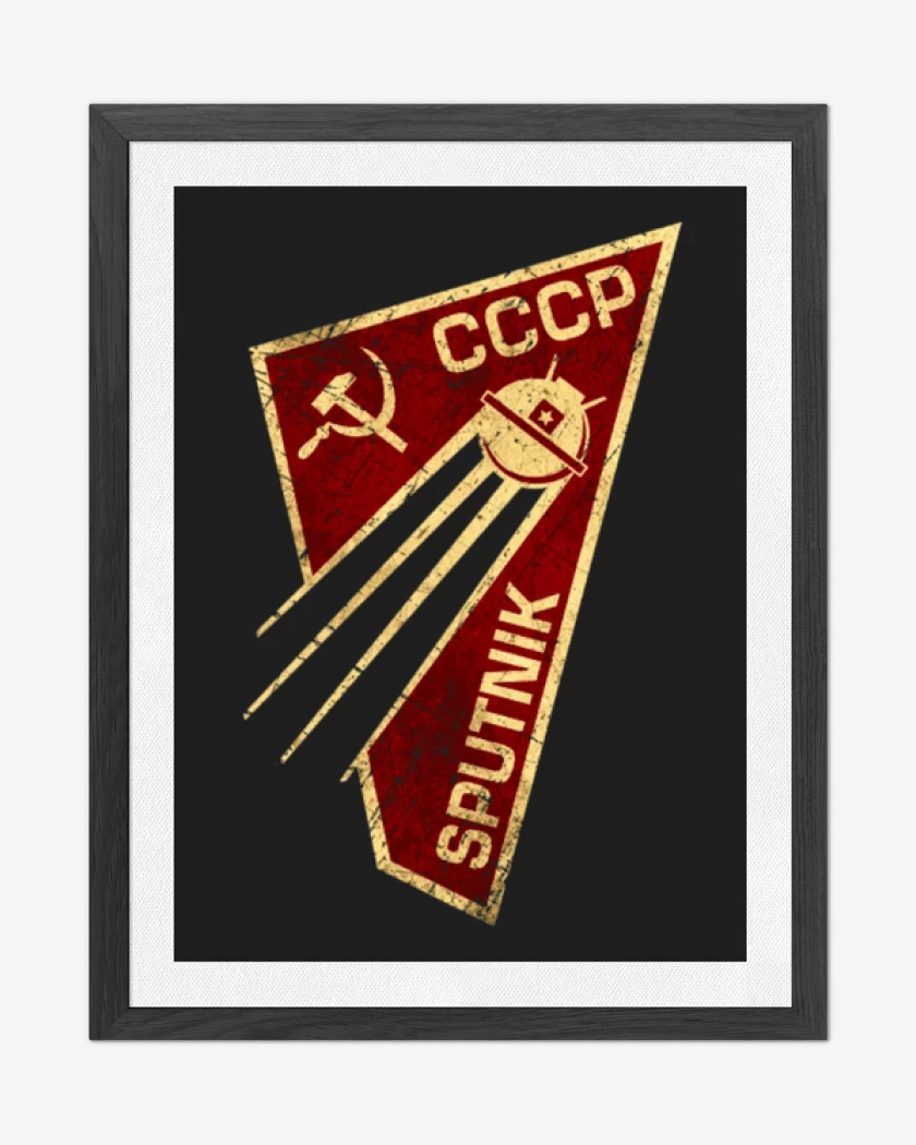 Cuadro decorativo Negro de Sputnik 