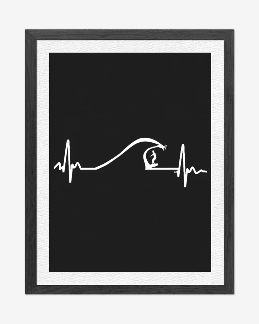 Cuadro decorativo Negro de Wave Surf 