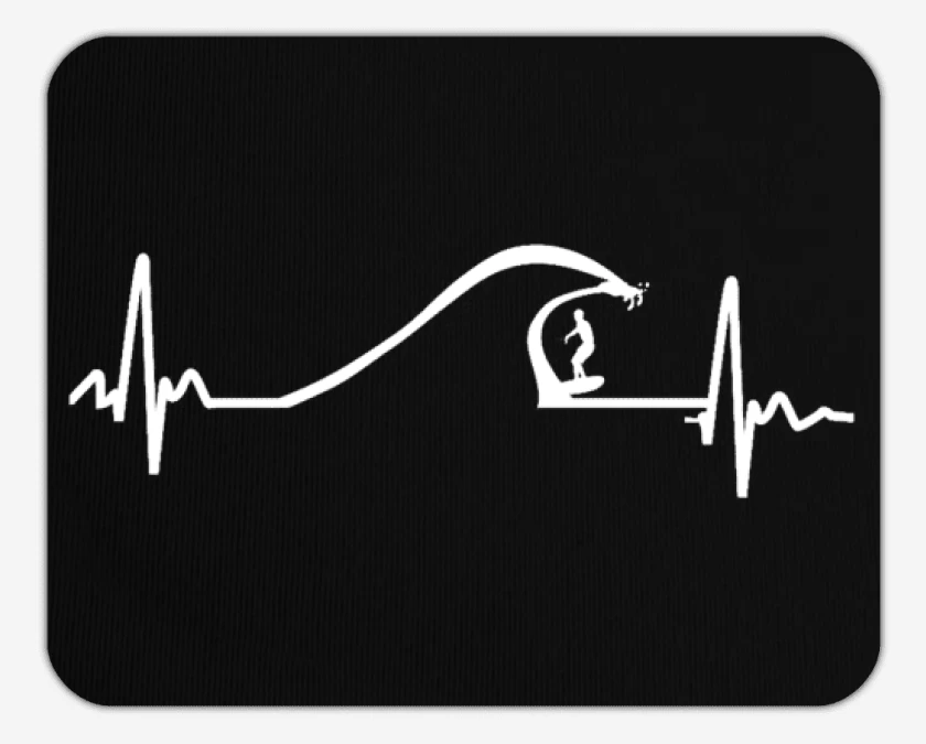 Mousepad Negro de Wave Surf 