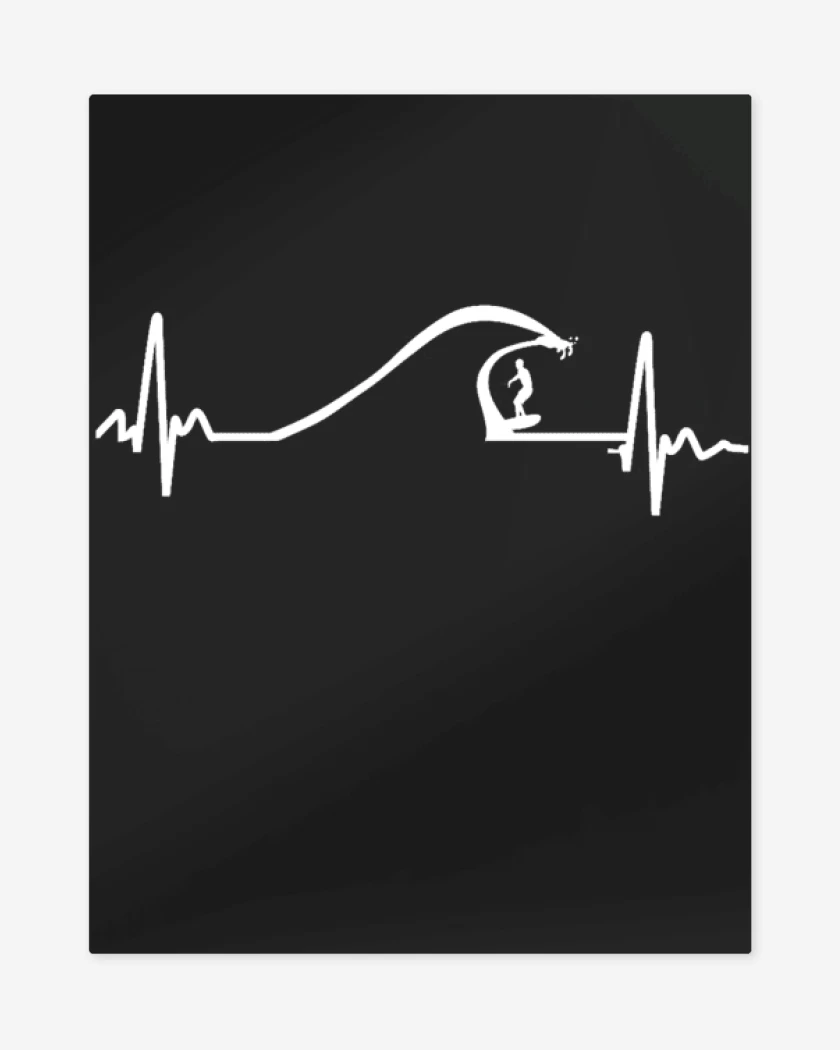 Print metalico Negro de Wave Surf 