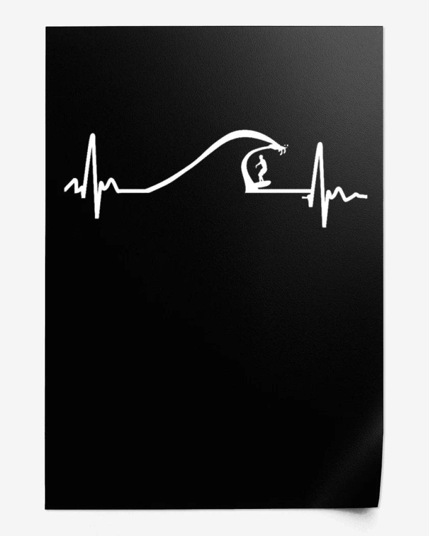 Print Negro de Wave Surf 