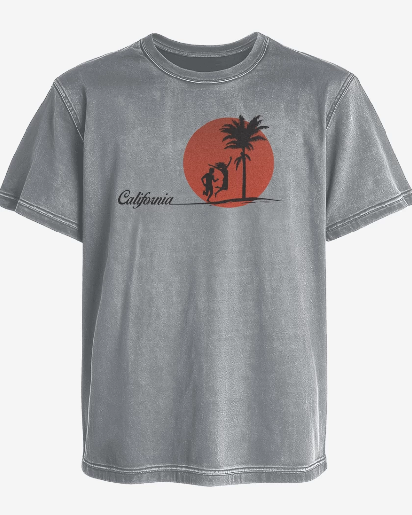 Polera desgastada Gris Melange de Mr. Bungle California 