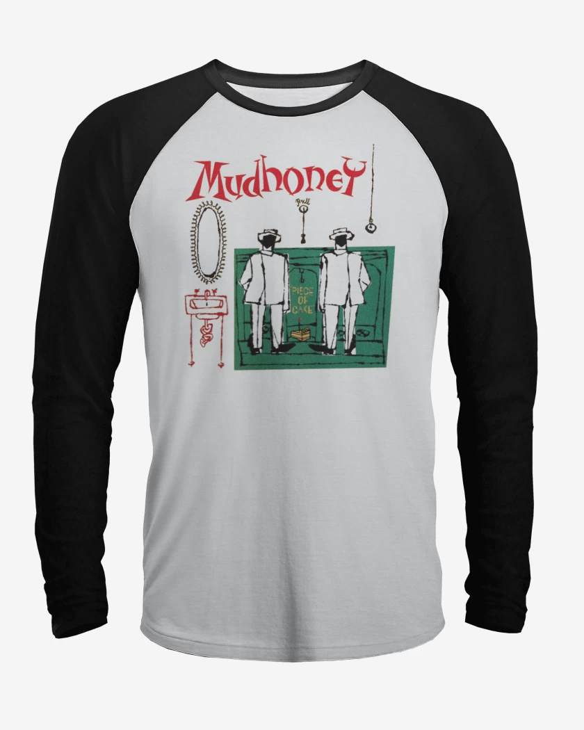 Polera Raglan Blanco / Negro de Mudhoney 1992