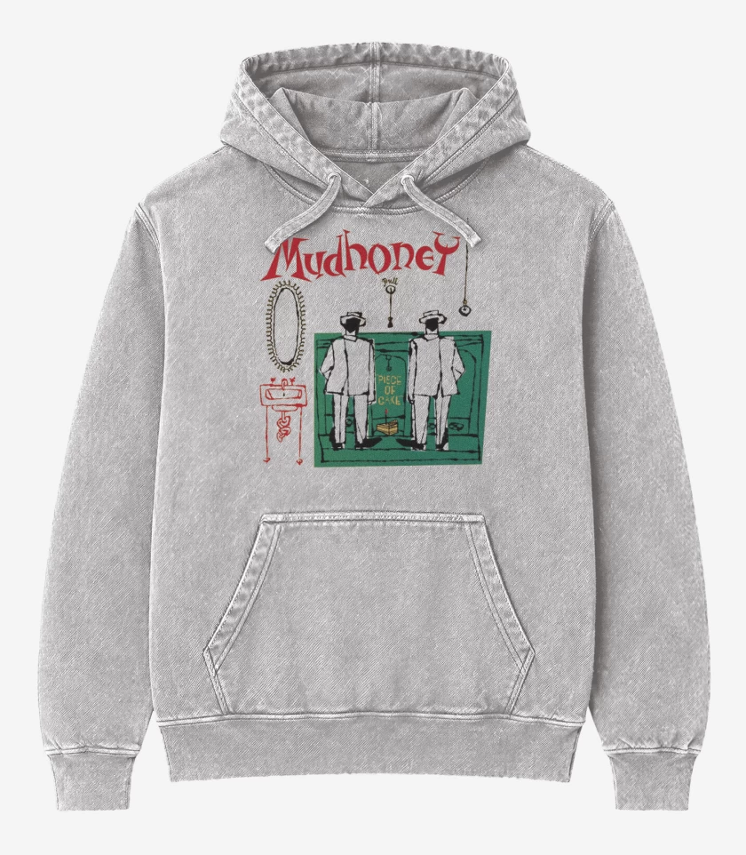 Poleron Canguro Acid Wash Gris Melange de Mudhoney 1992