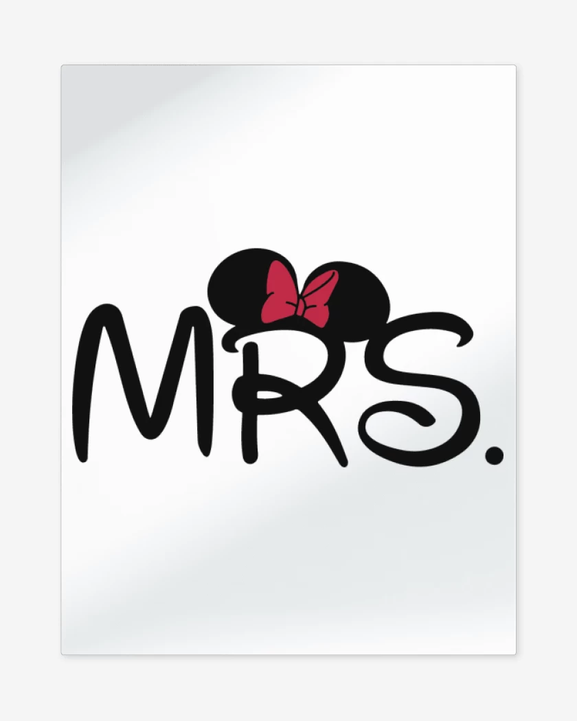 Print metalico Blanco de Minnie Mrs.