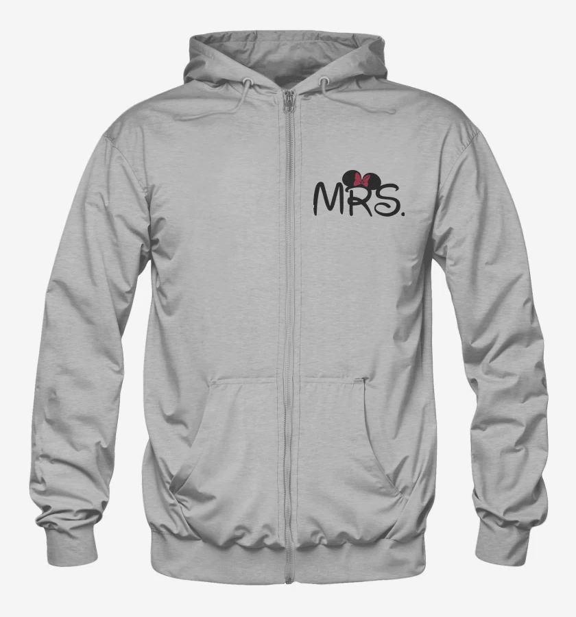 Poleron Canguro con cierre Gris Melange de Minnie Mrs.
